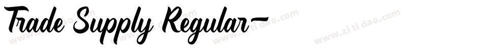 Trade Supply Regular字体转换